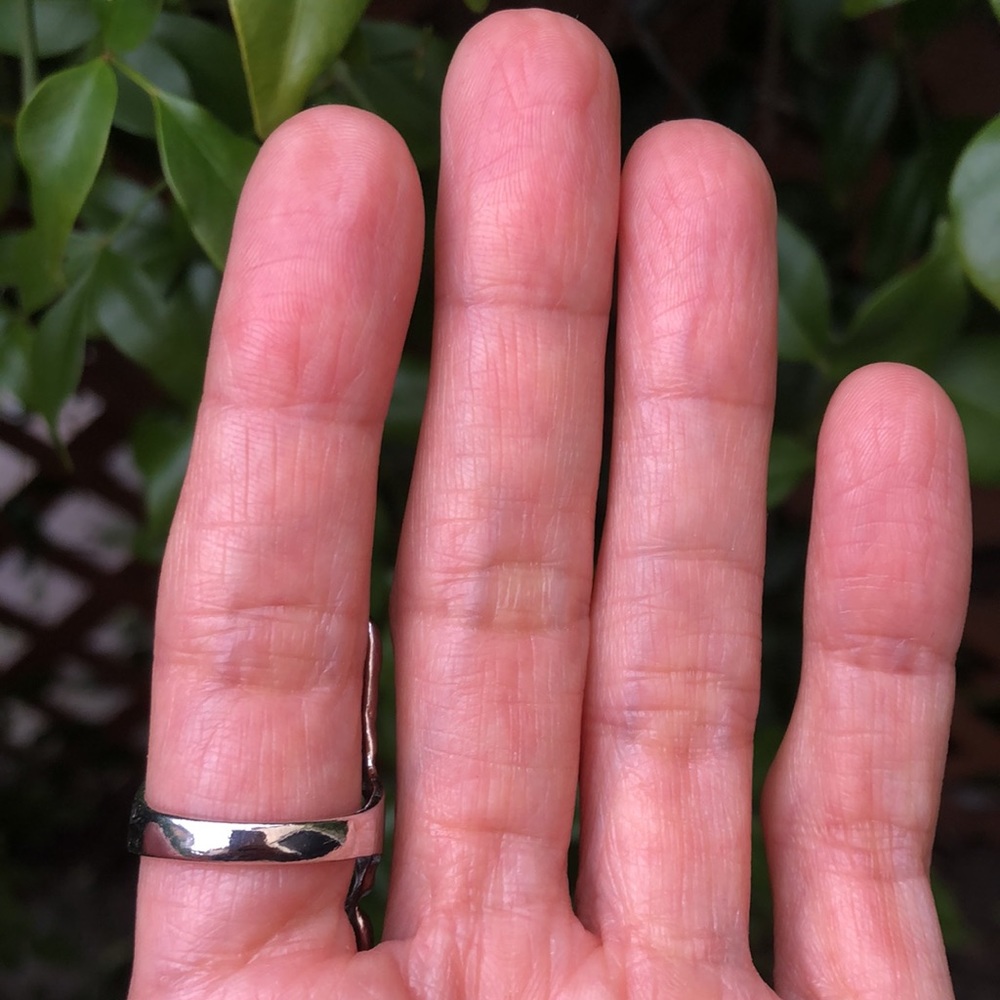 Silver Boho Filigree Statement Ring - image 6